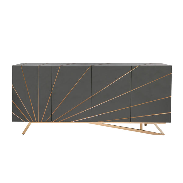 Modrest Katzu Modern Grey And Rose Gold Buffet Model VGVC-G2127-GRY