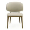 Chance Contemporary Cream and Brown Leatherette Walnut Dining Chair