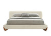 Modrest Fleury Contemporary Cream Fabric And Walnut Bed Model VGCS-21073-BED