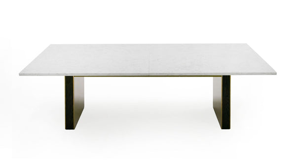 Modrest Auer White Marble & Gold Dining Table Model VGGM-DT-VALDERA-DT