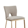 Modrest Burton Contemporary Beige & Brass Counter Stool Set Of Two Model VGGA-1567-05-BG-CS