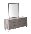 Bronx Italian Modern Faux Concrete & Grey Dresser & Mirror Set