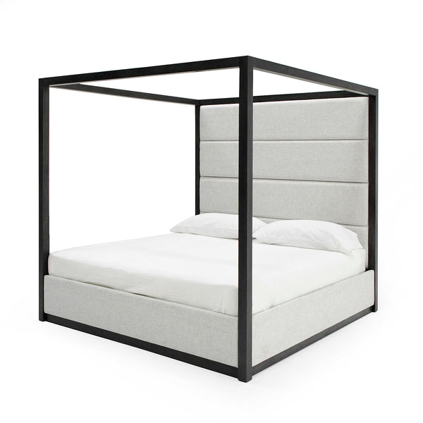 Modrest Manhattan Contemporary Canopy Grey Bed Queen Model VGMA-BR-127-BED-Q