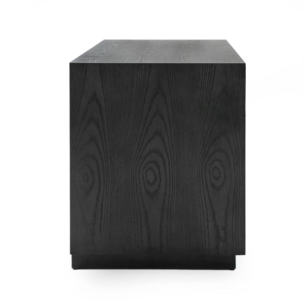 Manhattan Contemporary Grey and Gold Nightstand