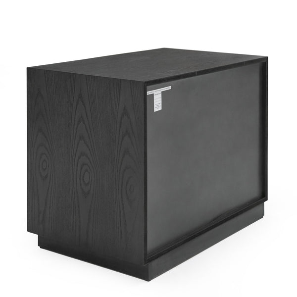 Manhattan Contemporary Grey and Gold Nightstand