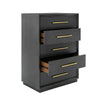 Modrest Manhattan Contemporary Grey And Gold Chest Model VGMA-BR-127-CH