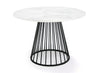 Modrest Holly Modern Round White And Black Dining Table Model VGFH-257012-WB-DT
