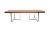 Modrest Pauline Modern Walnut And Stainless Steel Dining Table Model VGBB-MI2203T-WAL-DT