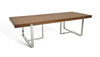 Modrest Pauline Modern Walnut And Stainless Steel Dining Table Model VGBB-MI2203T-WAL-DT