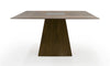 Modrest Cora Modern Walnut And Black Tempered Glass Dining Table Model VGBB-MI1412-WAL-DT