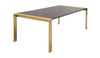 Modrest Fauna Modern Wenge And Brass Dining Table Model VGBB-BN-2T-WB-DT