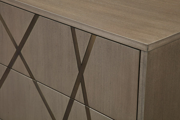 Modrest Nixa Modern Beige Velvet & Brushed Bronze & Birch 4 Piece Bedroom Set Model VGVC-BD1909-4PCSET-BGE