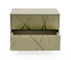 Modrest Nixa Modern Wide Birch & Brushed Bronze Nightstand Model VGVC-N1909-L-BIR