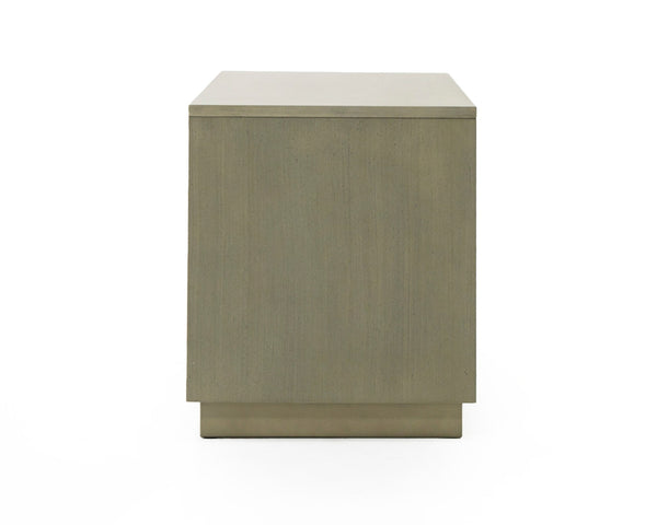 Modrest Nixa Modern Wide Birch & Brushed Bronze Nightstand Model VGVC-N1909-L-BIR