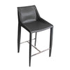 Halo Modern Grey Saddle Leather Counter Stool