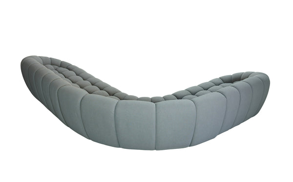 Divani Casa Yolonda Modern Light Grey Curved Sectional Sofa Model VGEV-2126B-LGRY-SECT