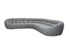 Divani Casa Yolonda Modern Light Grey Curved Sectional Sofa Model VGEV-2126B-LGRY-SECT