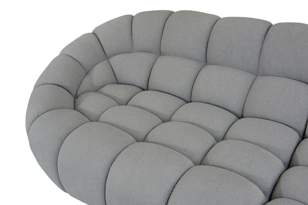 Divani Casa Yolonda Modern Light Grey Curved Sectional Sofa Model VGEV-2126B-LGRY-SECT