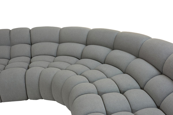 Divani Casa Yolonda Modern Light Grey Curved Sectional Sofa Model VGEV-2126B-LGRY-SECT