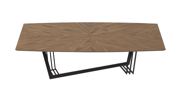 Modrest Gilroy Modern Walnut And Black Dining Table Model VGBB-MI2003T-WAL-B-DT
