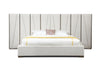 Modrest Nixa Modern Beige Velvet & Brushed Bronze Bed Eastern Model VGVC-BD1909-BED-BGE-EK