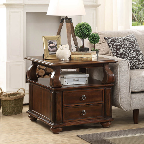 ACME Amado Walnut End Table Model 80012