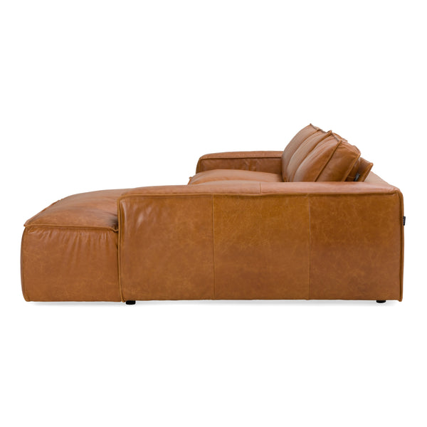 Modrest Cambria Modern Raf Cognac Leather Sectional Sofa Model VGKK-KF1123-SECT-RAF