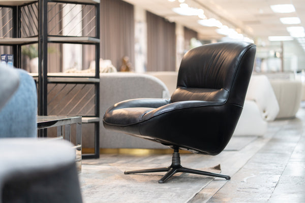 Modrest Theo Modern Black Leather Accent Chair Model VGKK-KFA1099-BLK-CH