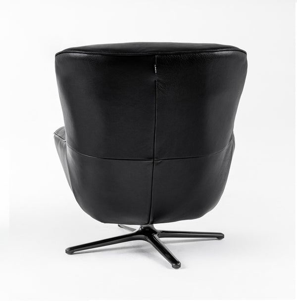 Modrest Theo Modern Black Leather Accent Chair Model VGKK-KFA1099-BLK-CH