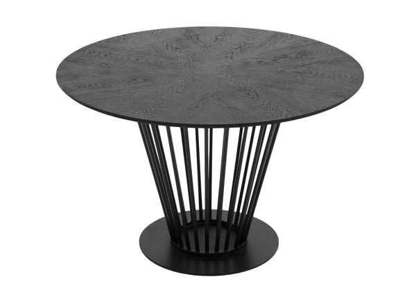 Modrest Conroy Modern Black Round Dining Table Model VGFH-0259917-BB-BLK-DT