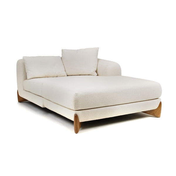 Modrest Fleury Contemporary Cream Fabric And Walnut Raf Sectional Sofa Model VGCS-21073-S-CW-RAF