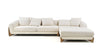 Modrest Fleury Contemporary Cream Fabric And Walnut Raf Sectional Sofa Model VGCS-21073-S-CW-RAF