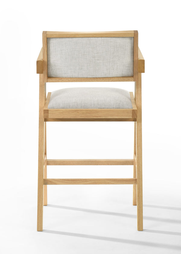 Modrest Fern Modern Natural And Beige Counter Stool Set Of 2 Model VGMA-MI-1116-BC-NB