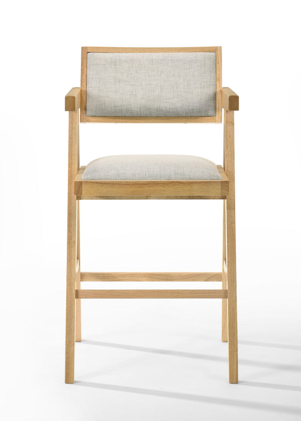 Modrest Fern Modern Natural And Beige Counter Stool Set Of 2 Model VGMA-MI-1116-BC-NB