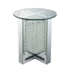 ACME Nysa Mirrored & Faux Crystals End Table Model 80217