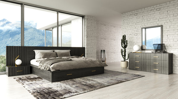 Modrest Manchester Contemporary Dark Grey Bedroom Set Model VGWD-HLF2-BED-SET