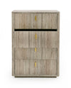 Nova Domus Roma Modern Faux Travertine & Gold Chest Model VGAN-ROMA-CHEST