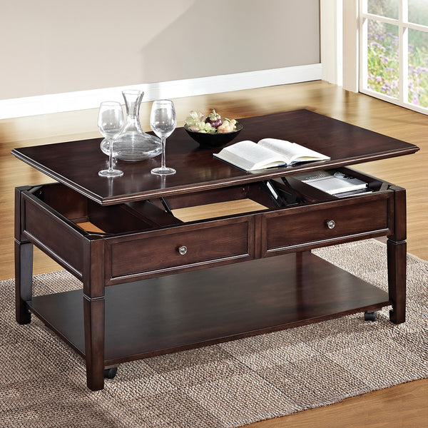 ACME Malachi Walnut Coffee Table with Lift Top Model 80254