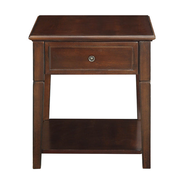 ACME Malachi Walnut End Table Model 80255