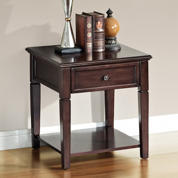 ACME Malachi Walnut End Table Model 80255