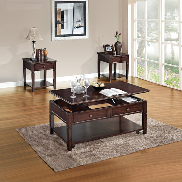 ACME Malachi Walnut End Table Model 80255