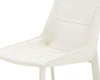Modrest Halo Modern Ivory Saddle Leather Dining Chair Set Of 2 Model VGYF-DC1113-I