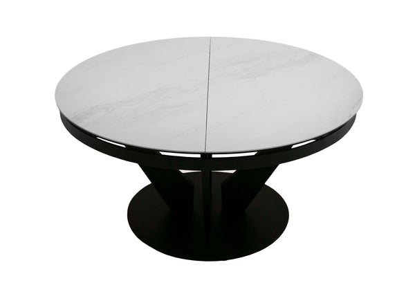 Modrest Alberta Modern Black And White Ceramic Extendable 59" | 86 5" Oval Dining Table Model VGYF-DT8951-BLK-DT