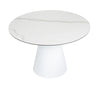 Modrest Edith Modern Round White Ceramic Dining Table Model VGNSGD8744-W-DT