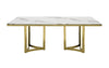 Modrest Loomis White Marble & Gold Dining Table Model VGZAT1301