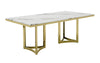 Modrest Loomis White Marble & Gold Dining Table Model VGZAT1301