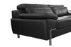 Divani Casa Grange Modern Black Leather Sofa Set Model VGBNS-2116-SET-BLK