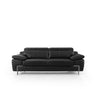 Divani Casa Grange Modern Black Leather Sofa Set Model VGBNS-2116-SET-BLK