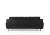Divani Casa Grange Modern Black Leather Sofa Set Model VGBNS-2116-SET-BLK