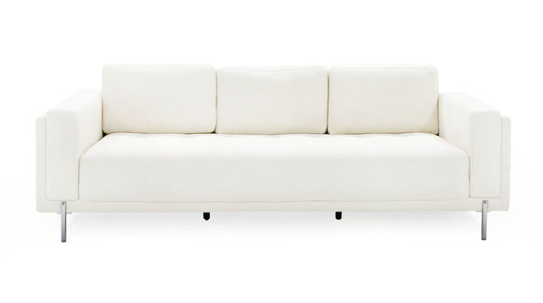 Divani Casa Schmidt Modern Off White Fabric Sofa Model VGKK-KF.7020-OFWHT
